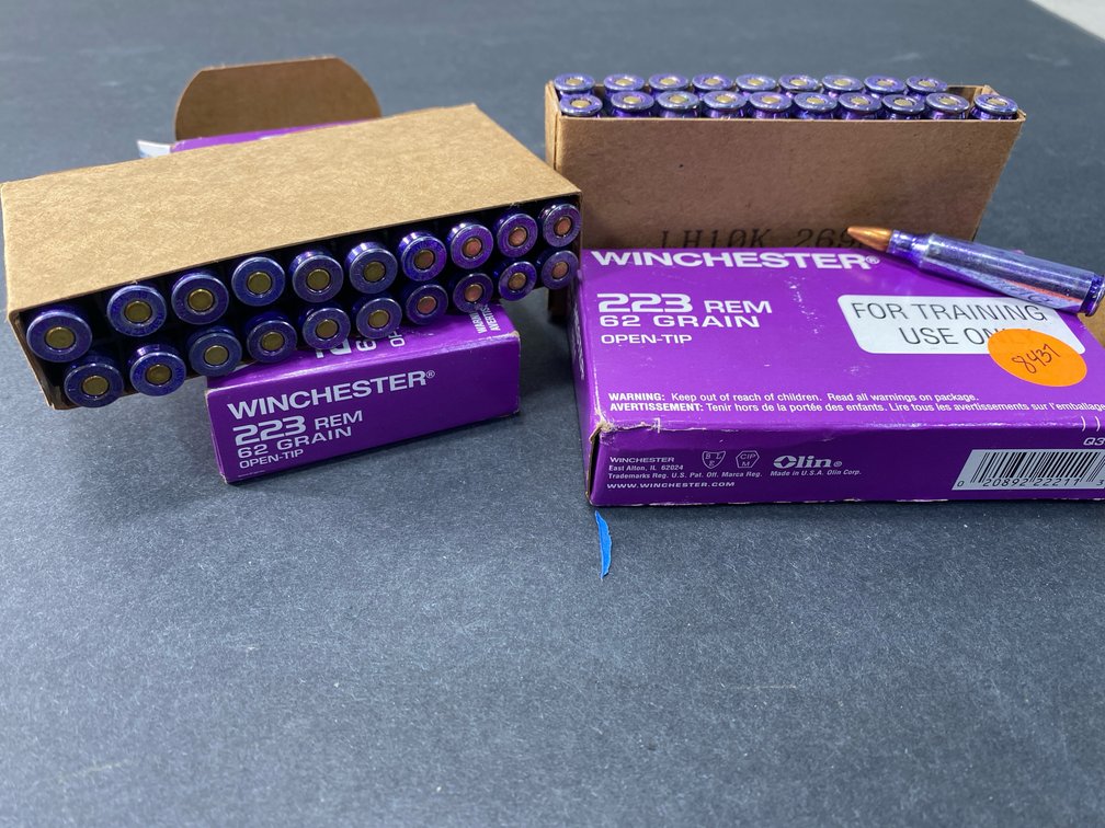 Winchester 223 Rem 62 Grain Open-Tip Training Ammunition