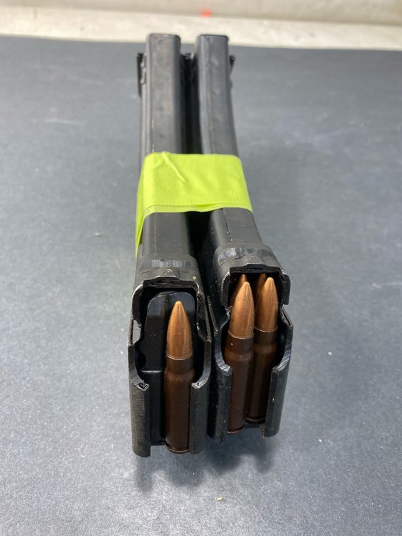 2 Curved AK-47 30 RD Ribbed Steel Rifle Magazines