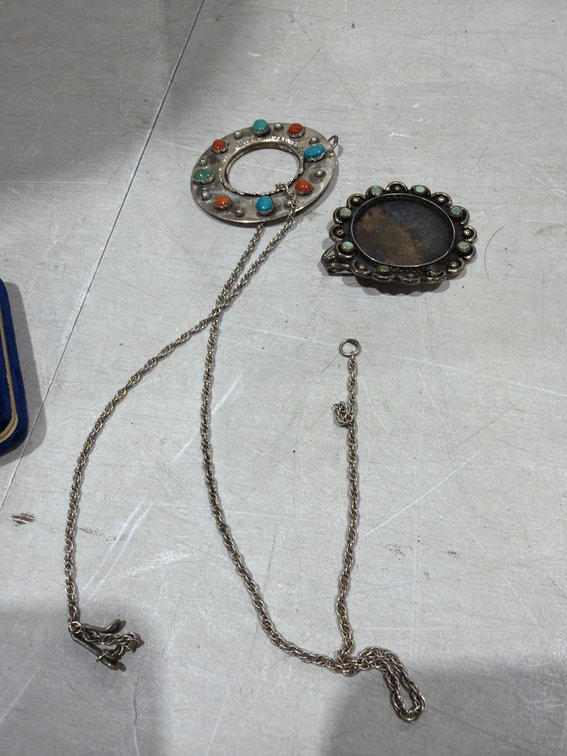Silver-Tone Cabochon Jewelry