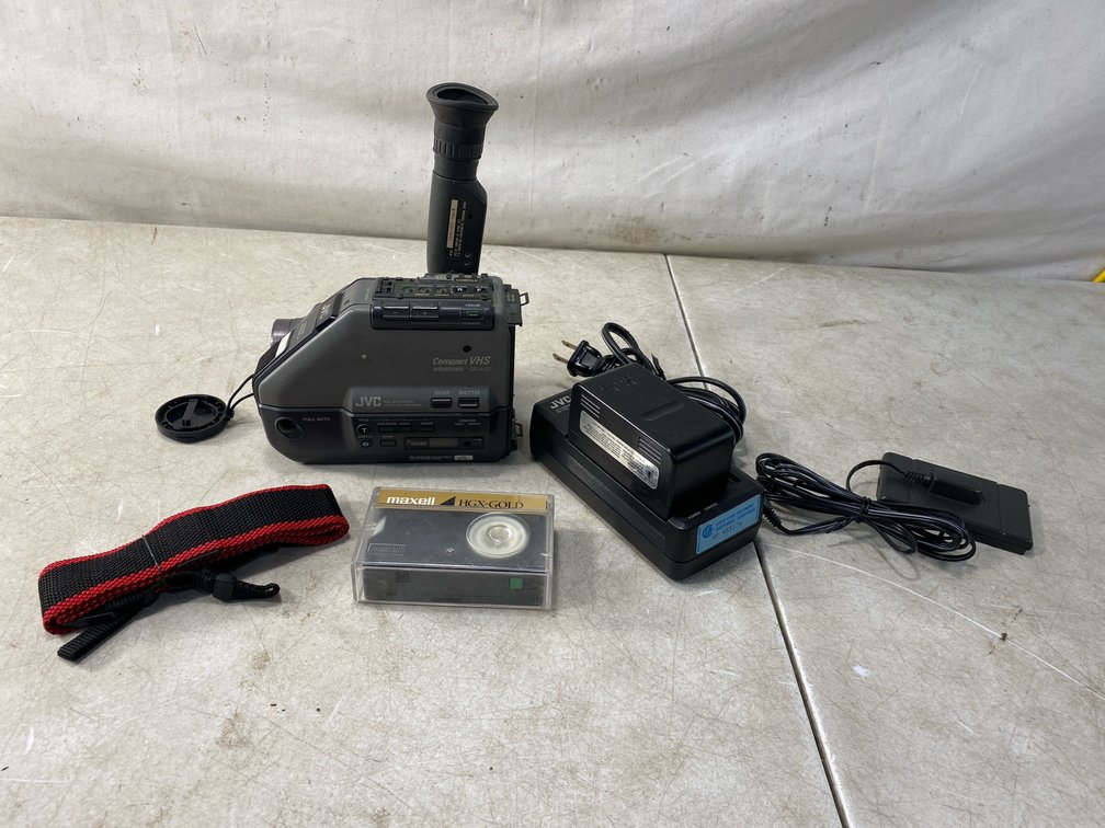 Compact VHS Camcorder with Power Adapter and Tape