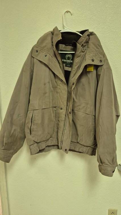 Weatherproof Fleece-Lined Zip Jacket, Size XL