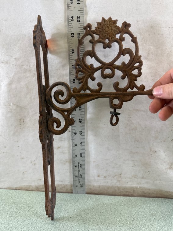 Cast Iron Ornate Swinging Wall Bracket