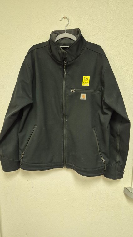 Carhartt Black Softshell Zip-Up Jacket, Size XL