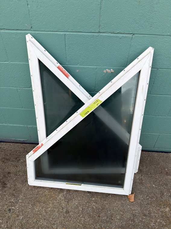 White Vinyl Trapezoid Window