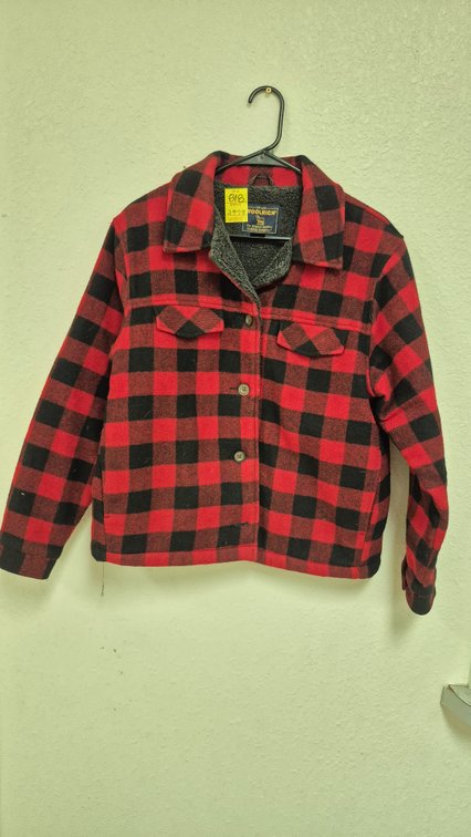 Woolrich Buffalo Check Fleece Lined Jacket, Size M