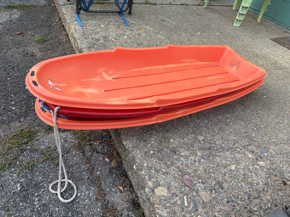Molded Plastic Toboggan Snow Sled