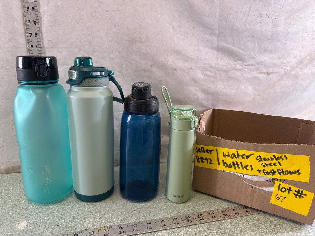 Stainless Steel and Plastic Water Bottles
