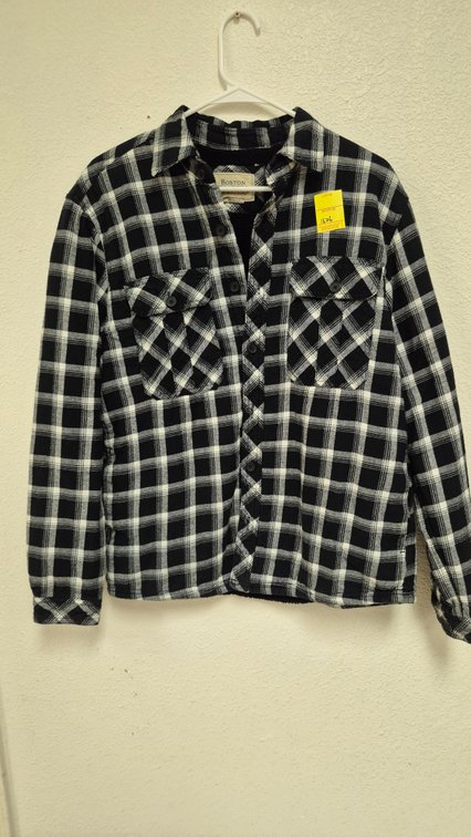 Boston Traders Fleece-Lined Plaid Flannel Shirt Jacket, Size M
