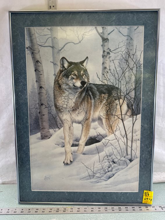 Al Agnew Framed Wolf Art Print