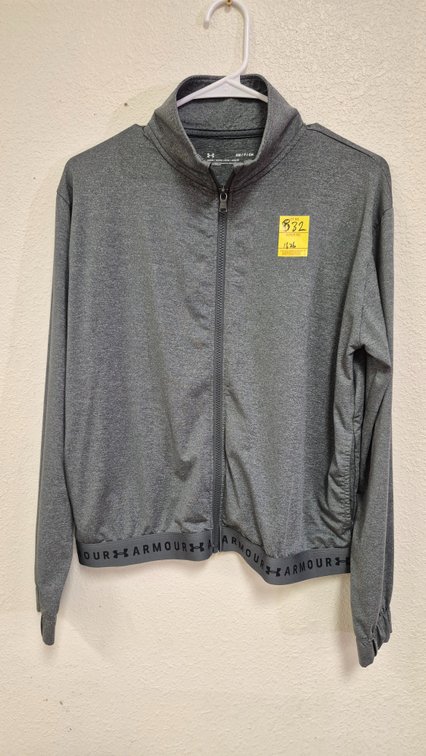 Under Armour Heather Gray Full-Zip HeatGear Jacket, Size SM