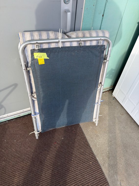 Folding Aluminum Cot with Mattress