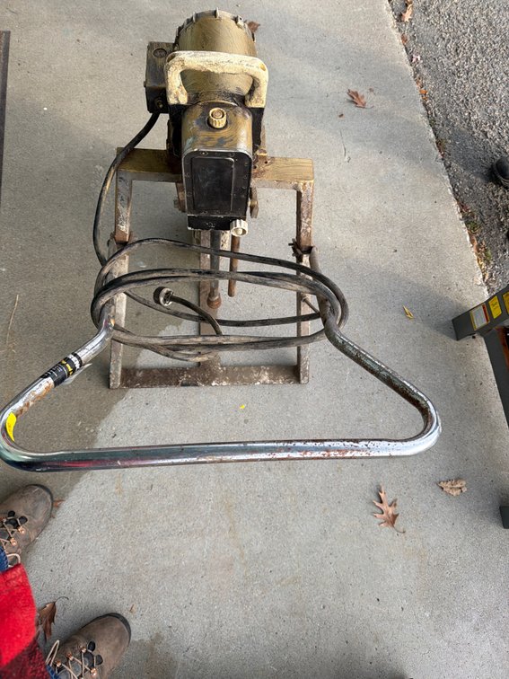 Electric Airless Paint Sprayer on Wheeled Cart