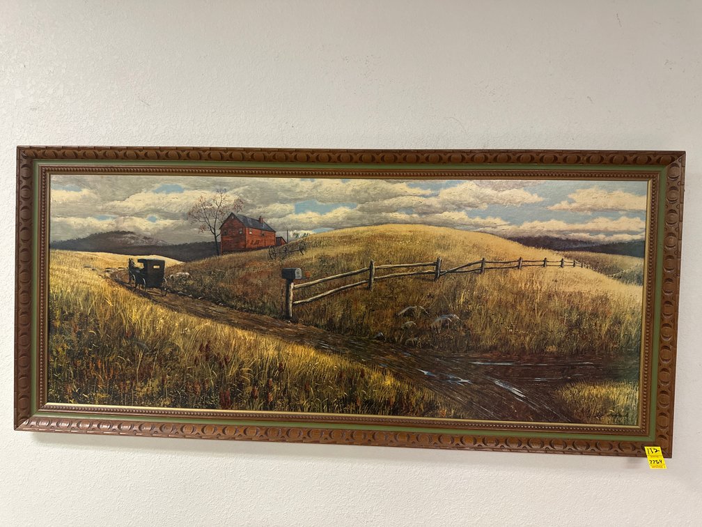 Guy Coheleach Signed Framed Rural Landscape Painting