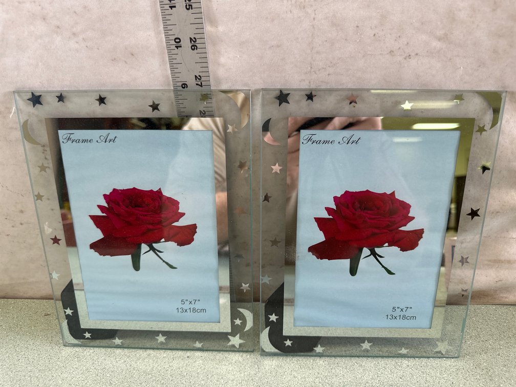 Frame Art Mirrored Celestial Star and Moon Photo Frame