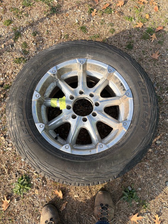 Cooper Discoverer A/T3 Tire on 8-Lug Chrome Wheel