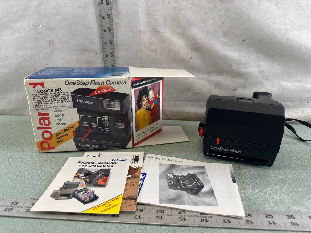 Polaroid OneStep Flash Instant Camera with Box