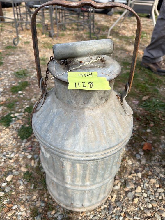 C. P. Corp. Galvanized Metal Milk Can