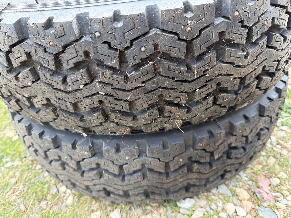 P205/75R14 Studded Whitewall Tire