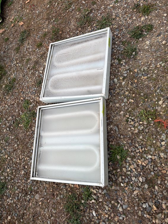 Square Fluorescent Ceiling Light Fixture