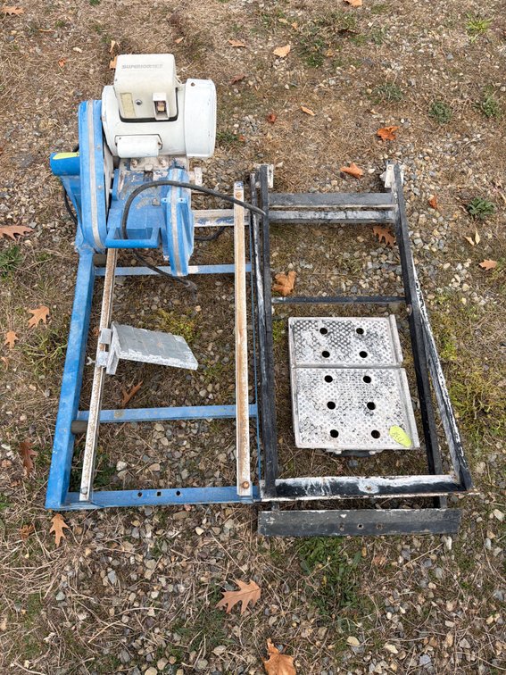 Superior Bilt Wet Tile Saw with Rolling Stand