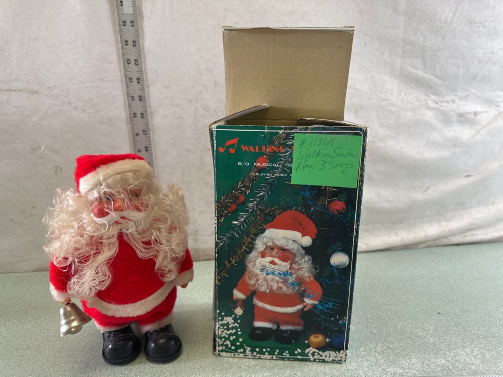 Battery-Operated Musical Walking Santa Claus Toy