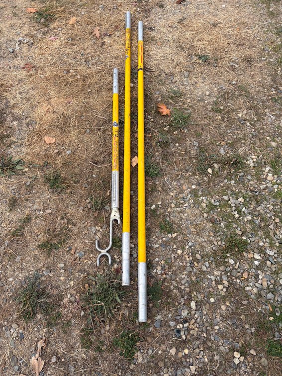 Fiberglass Hot Stick Pole with Disconnect Hook