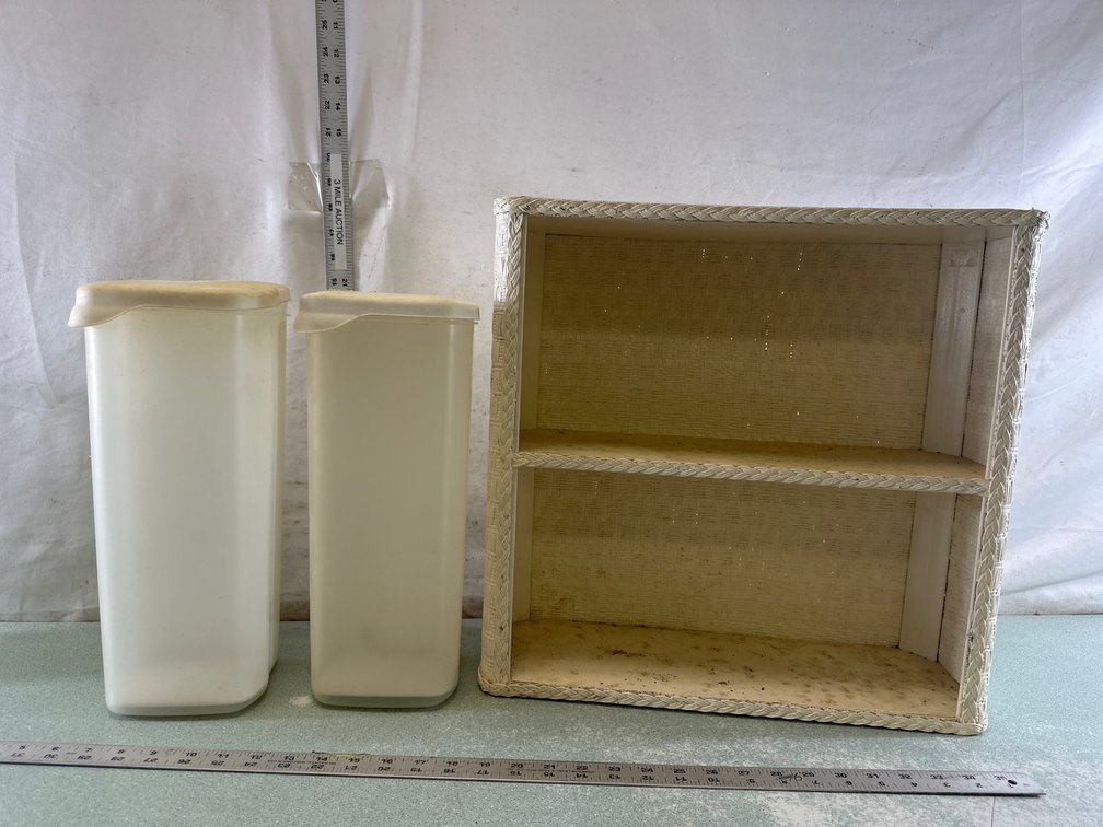 Woven Hamper and Plastic Storage Container