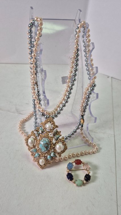 Costume Jewelry Necklaces and Brooches