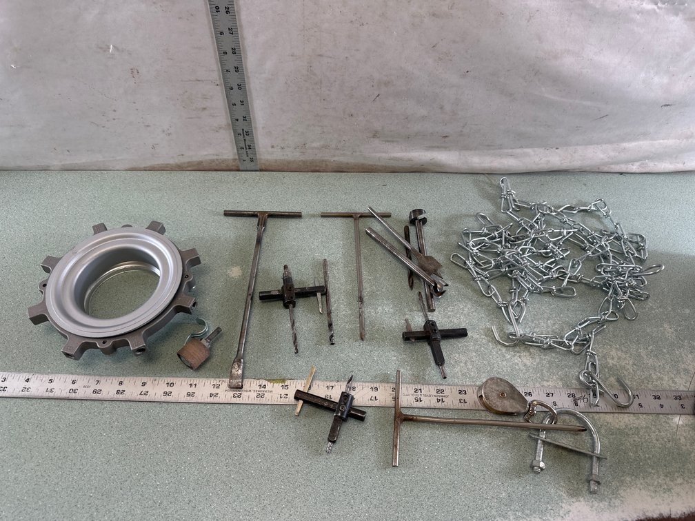 Hardware and Tooling with Circle Cutter and Chain