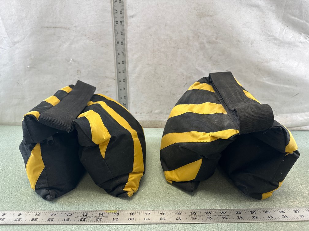 Yellow and Black Striped Saddlebag Sandbag
