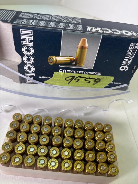 Fiocchi 9mm Luger 115FMJ Ammunition with Box