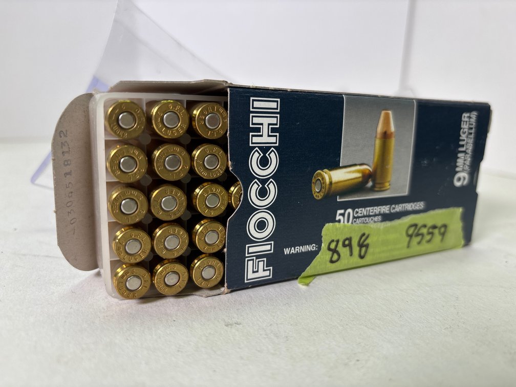 Fiocchi 9mm Luger 115 FMJ Ammunition