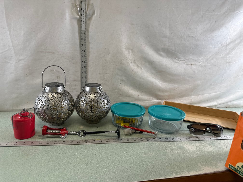 Solar Lantern, Glass Storage Container, and Home Goods