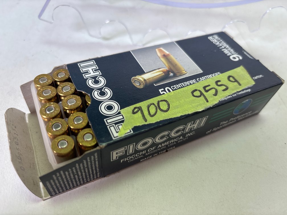 Fiocchi 9mm Luger 115FMJ Full Metal Jacket Ammunition