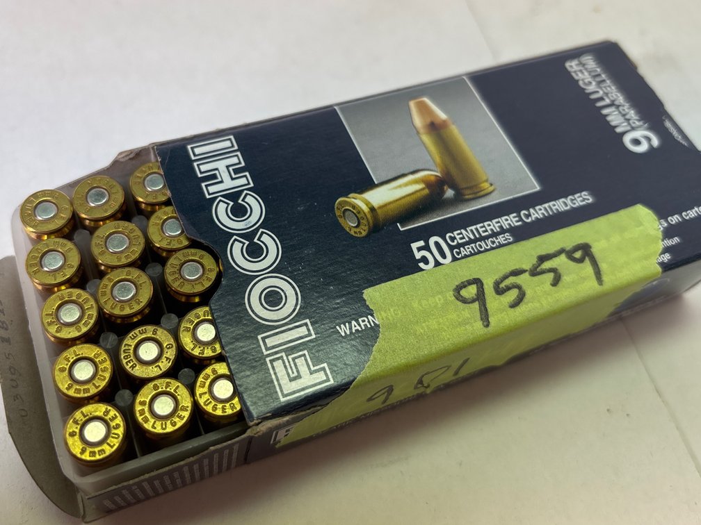 Fiocchi 9mm Luger 115FMJ Ammunition