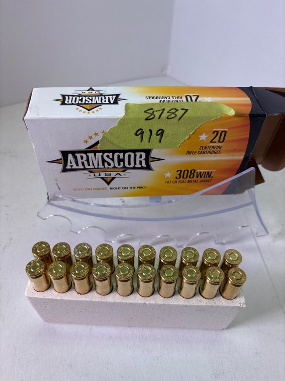 Armscor USA .308 Win. 147 Gr. FMJ Rifle Ammunition