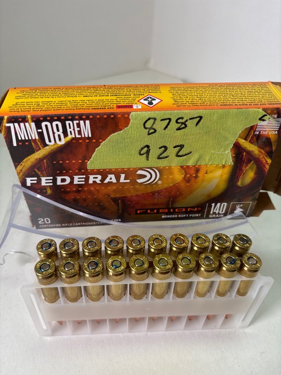 Federal Fusion 7mm-08 Rem 140 Grain Rifle Ammunition