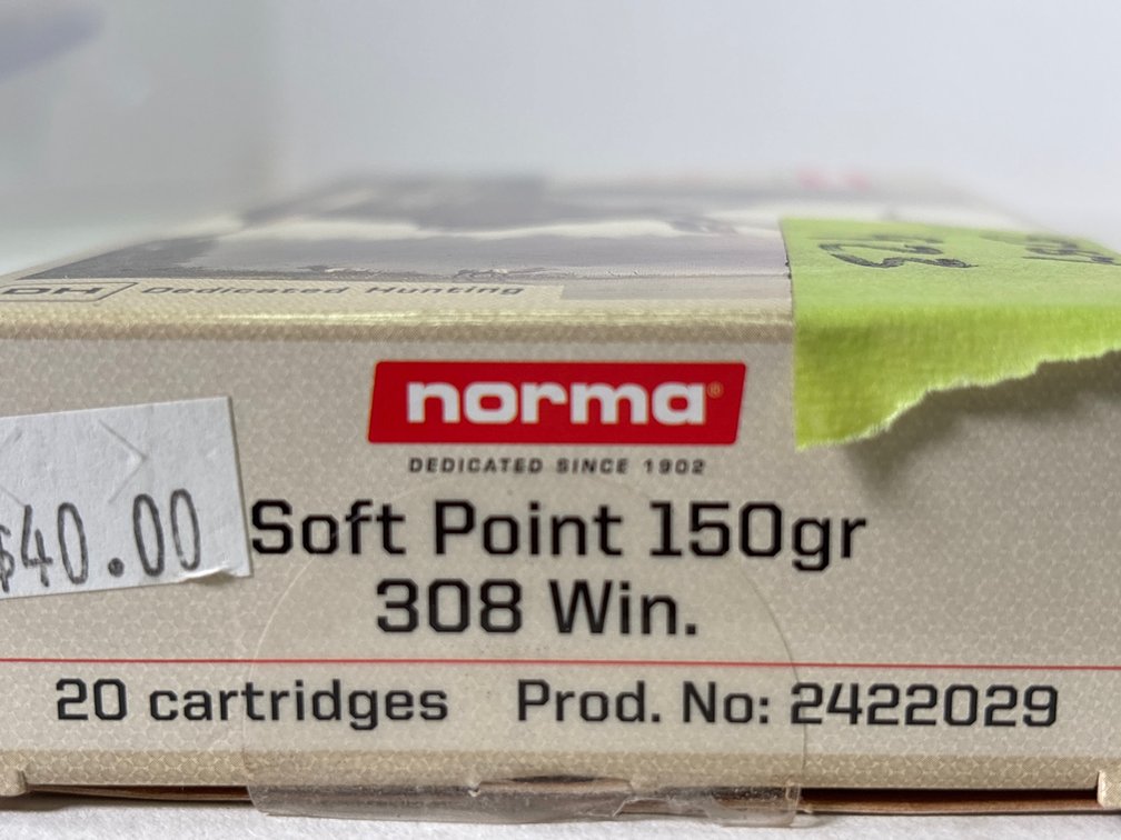 Norma .308 Win. 150gr Soft Point Ammunition