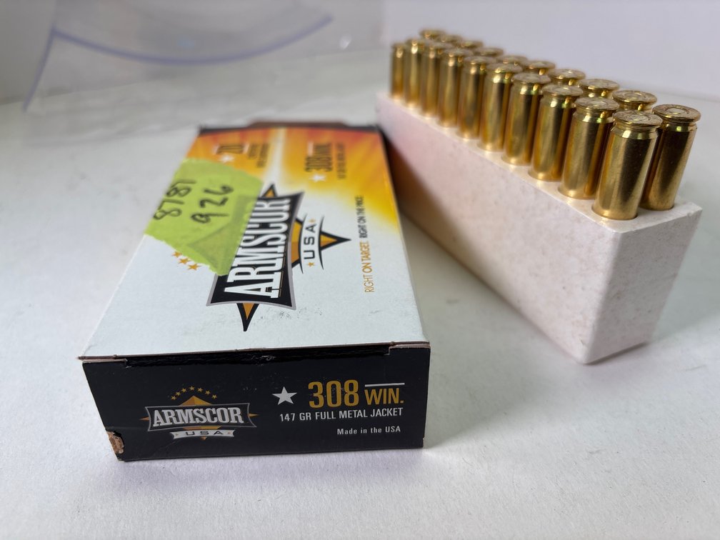 Armscor USA .308 Win 147 Gr FMJ Rifle Ammunition