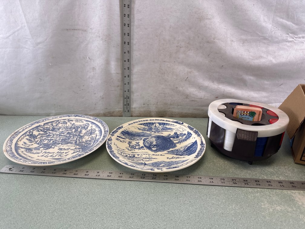 Alaska Souvenir Plate and Poker Chip Carousel