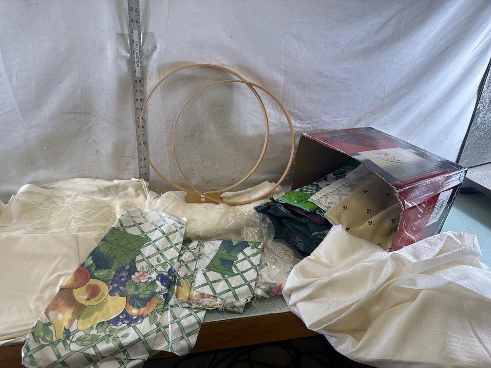 Fabric and Wooden Embroidery Hoop