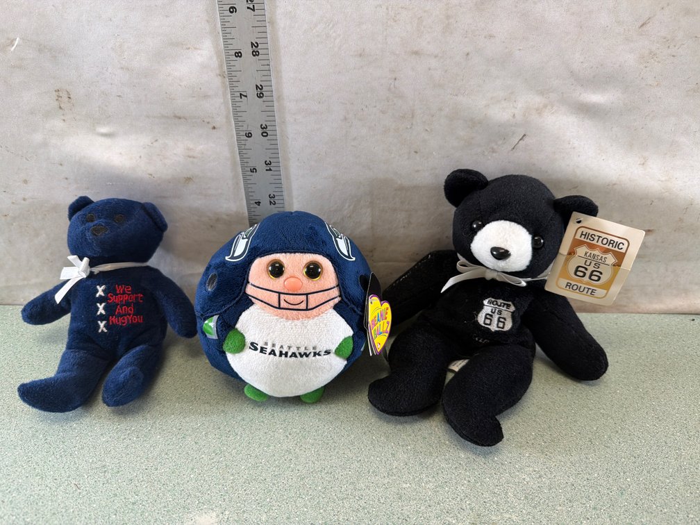 Plush Bear and Football Plush