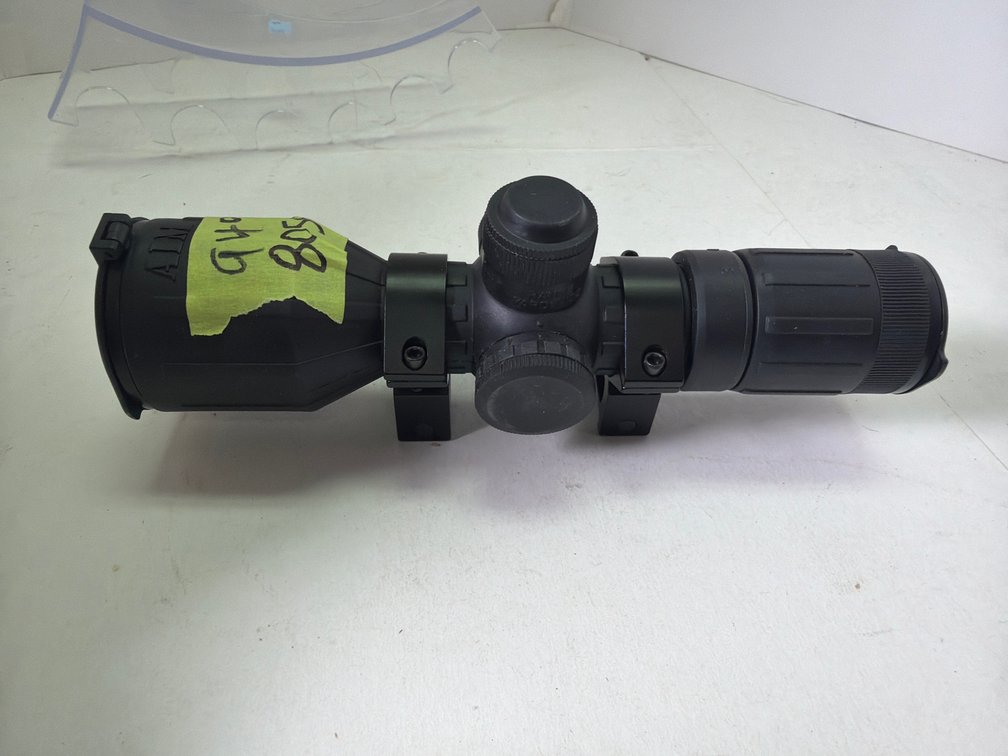 AIM Matte Black Rifle Scope with Mounting Rings