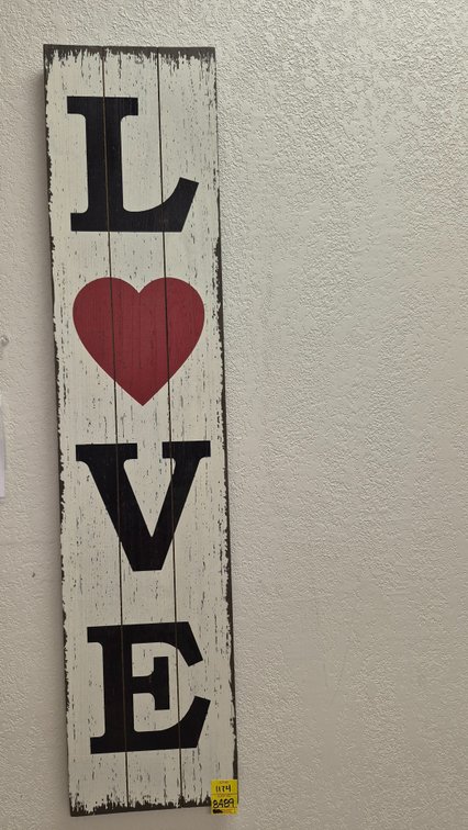 Vertical Wooden LOVE Porch Sign