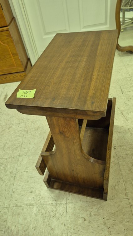 Wood Magazine Rack End Table
