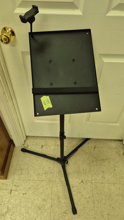 Adjustable Tripod Laptop Stand with Phone Clamp