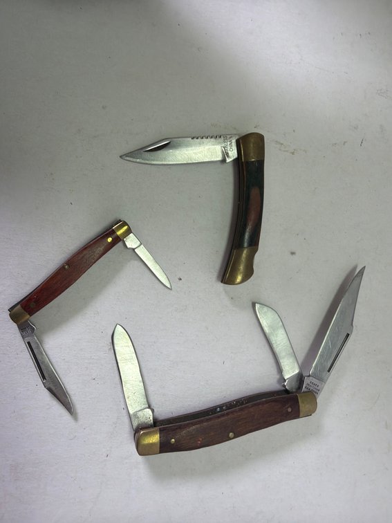 Folding Pocket Knives with Wood Handles