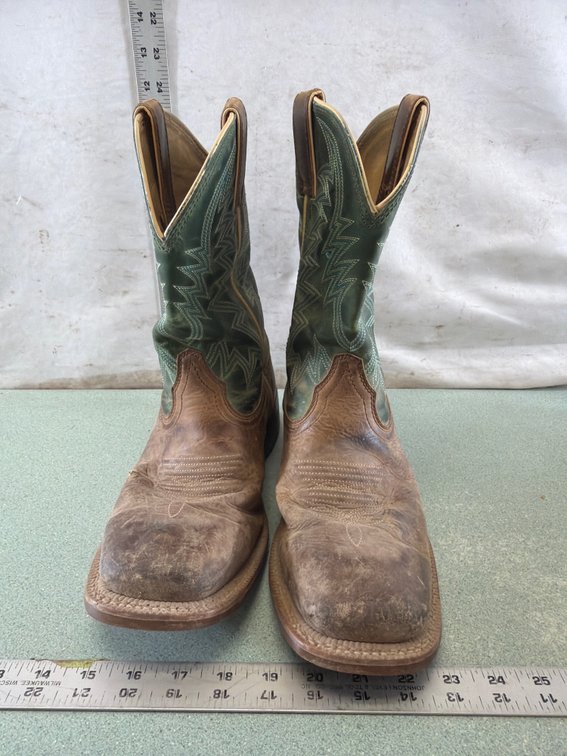 Justin Style FN7110 Leather Western Cowboy Boot, Size 9D
