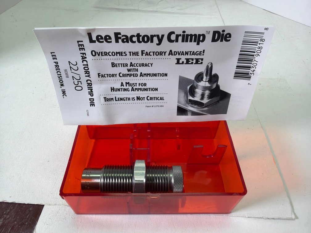 Lee Precision 22-250 Factory Crimp Die