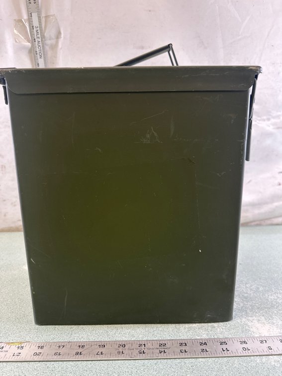 Olive Drab Metal Ammo Can with Foam Lining